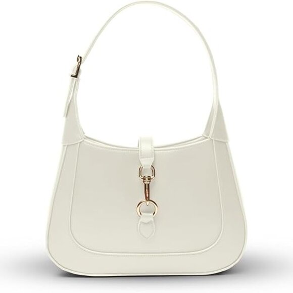 Neiman Marcus Saddle Pearl Lock 2-in-1 Convertible Shoulder & Crossbody Bag - Picture 4 of 4